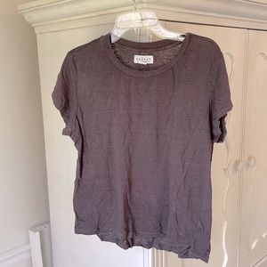 Velvet by Graham & Spencer brown Tshirt/crop. Size small.